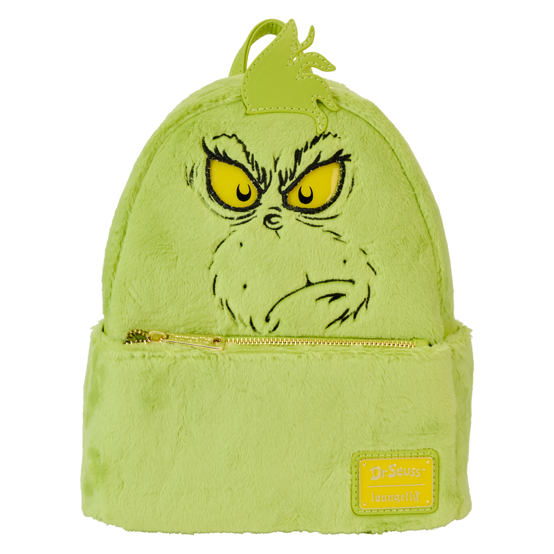 green clear light up mini backpack Loungefly Dr. Seuss' How The Grinch Stole Christmas! Plush Cosplay Lig – vRare