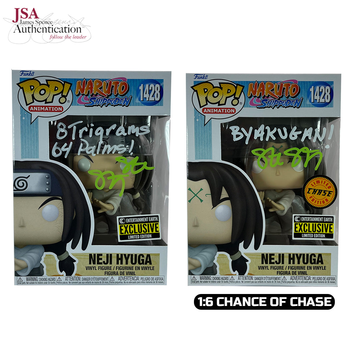 Auto Edition : Neji Hyuga (1:6 Chase Chance) (Dual Color) Signed w/ Quote by Steve Staley JSA Certified