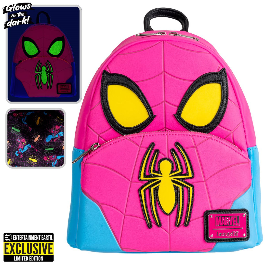 Loungefly Marvel Spider-Man Cosplay Glow-in-the-Dark Mini-Backpack - Entertainment Earth Exclusive