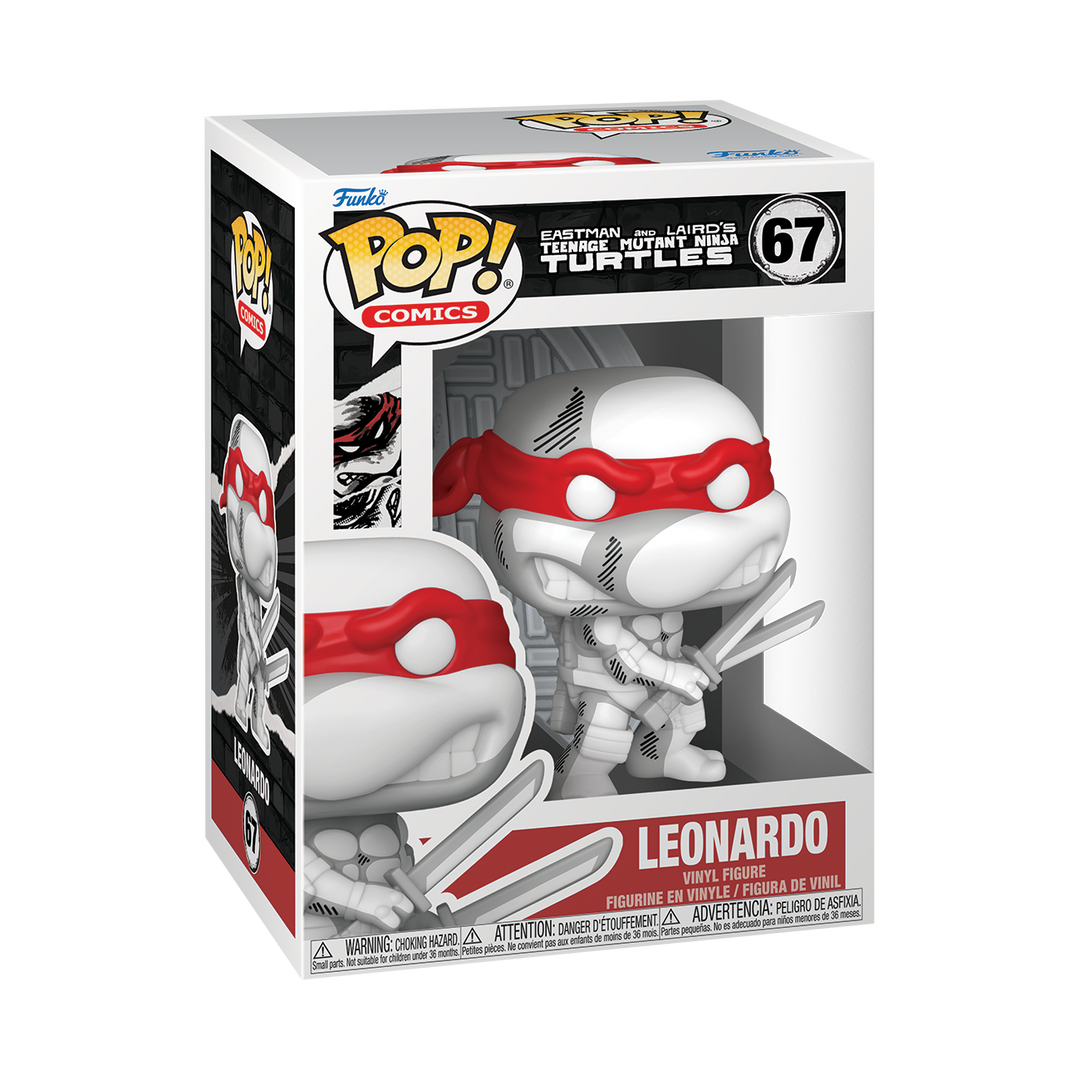 Funko POP! Comics: TMNT - Leonardo (Black/White S7) (Pre order)