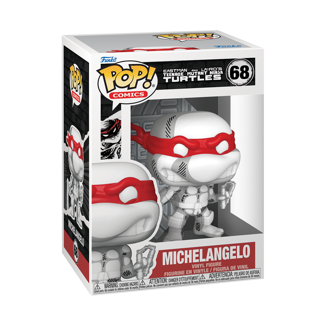 Funko POP! Comics: TMNT - Michelangelo (Black/White S7) (Pre order)