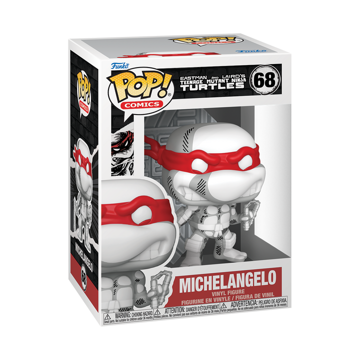 Funko POP! Comics: TMNT - Michelangelo (Black/White S7) (Pre order)