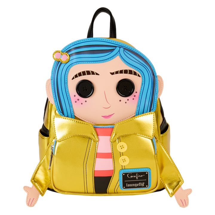 Loungefly Coraline 15th Anniversary Laika Doll Metallic Cosplay Mini Backpack