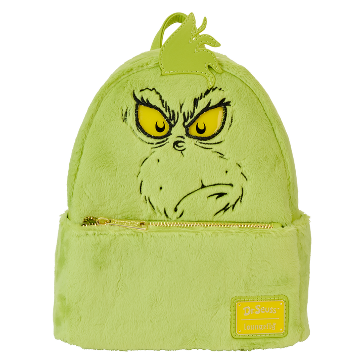 Loungefly Dr. Seuss' How The Grinch Stole Christmas! Plush Cosplay Light Up Mini Backpack