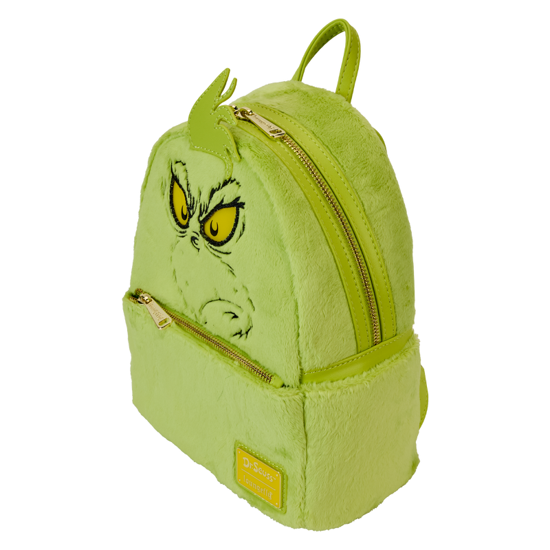 green clear light up mini backpack Loungefly Dr. Seuss' How The Grinch Stole Christmas! Plush Cosplay Lig – vRare