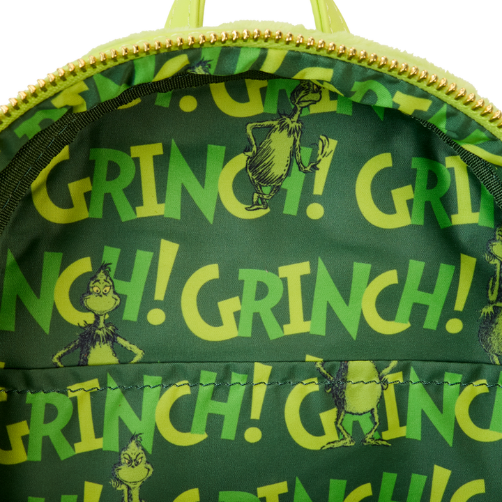 Loungefly Dr. Seuss' How The Grinch Stole Christmas! Plush Cosplay Light Up Mini Backpack