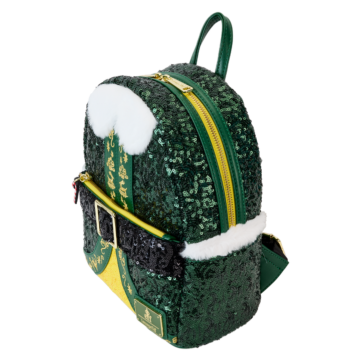 Loungefly Elf Buddy Sequin Cosplay Mini Backpack