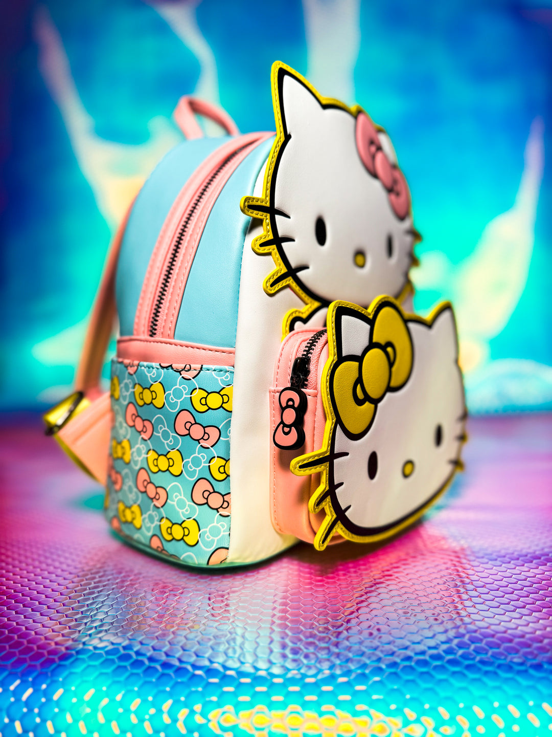 Loungefly Hello Kitty and Mimmy Cosplay Mini Backpack vRare Exclusive Loungefly Hello Kitty and Mimmy Cosplay Mini Backpack vRare Exclusive