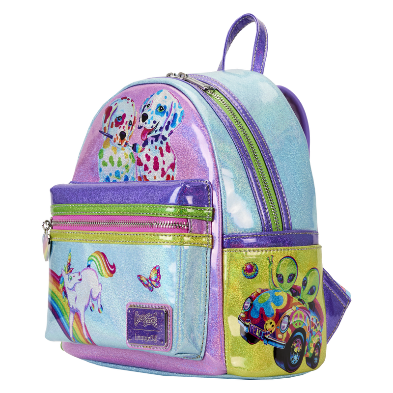 Loungefly Lisa Frank Holographic Glitter Color Block Mini Loungefly Lisa Frank Holographic Glitter Color Block Mini