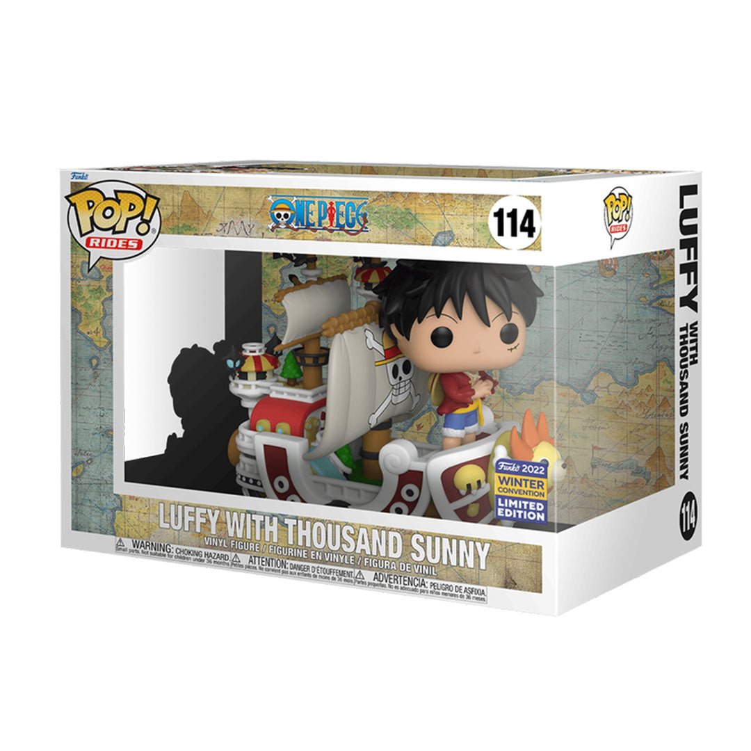 POP Rides: One Piece - Luffy on Thousand Sunny Wintercon Shared Convention Exclusive Damage Box