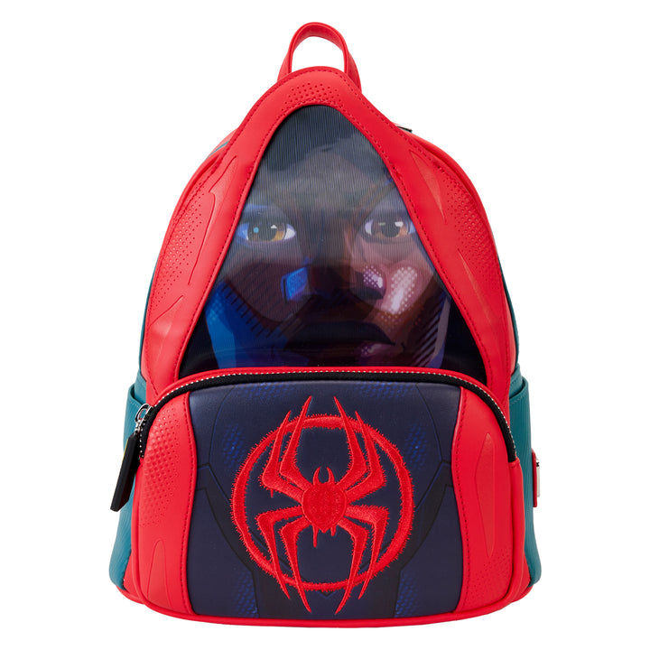 Loungefly Marvel Spider-Verse Miles Morales Hoodie Cosplay Lenticular Mini Backpack