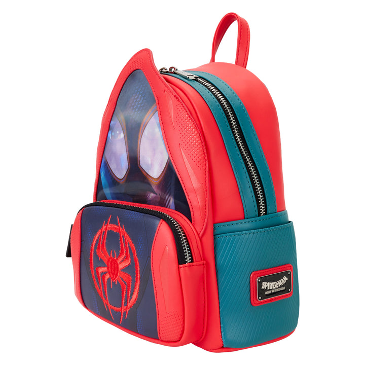 Loungefly Marvel Spider-Verse Miles Morales Hoodie Cosplay Lenticular Mini Backpack