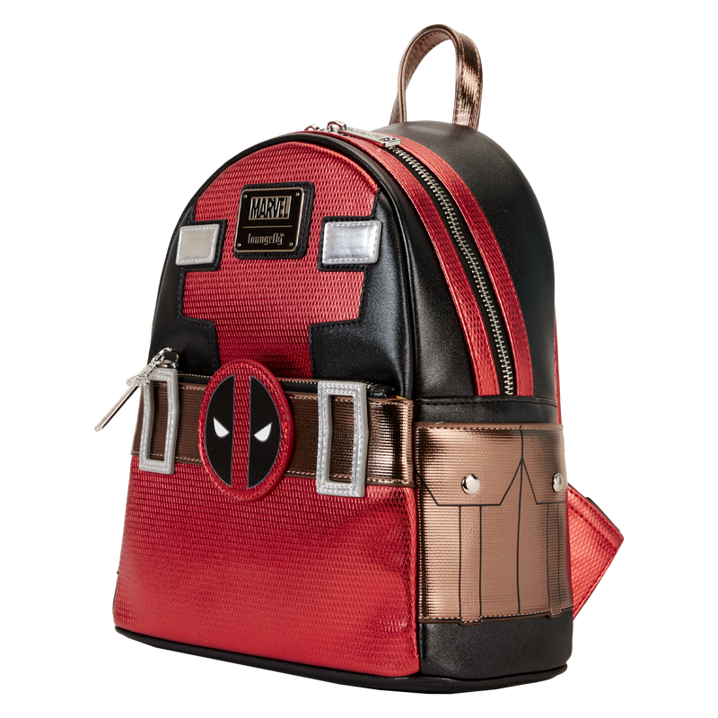 Loungefly Marvel Metallic Deadpool Cosplay Mini Backpack