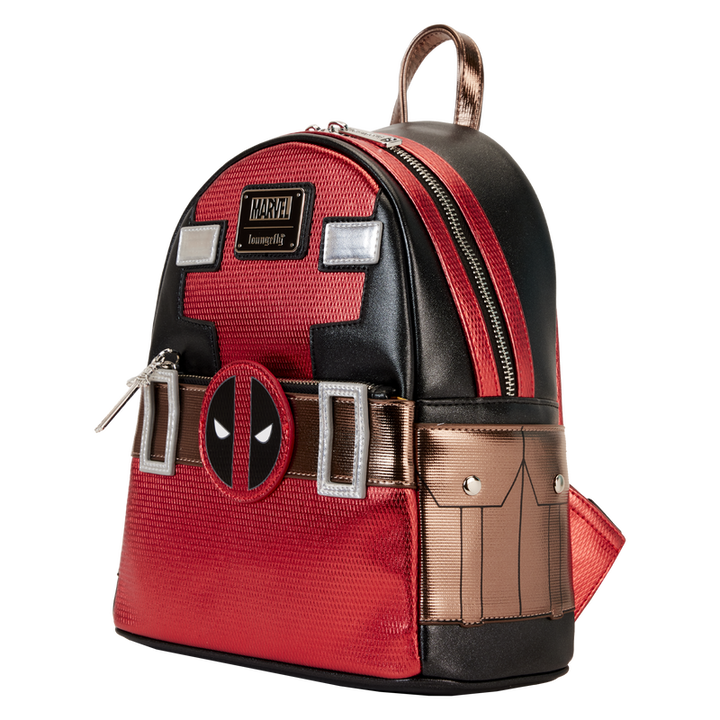 Loungefly Marvel Metallic Deadpool Cosplay Mini Backpack