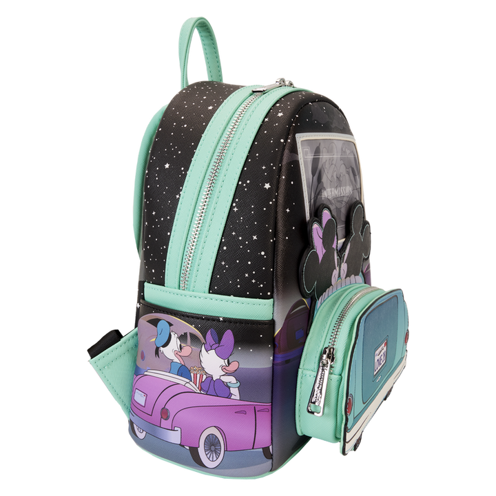 Loungefly Mickey & Minnie Date Night Drive-In Lenticular Mini Backpack