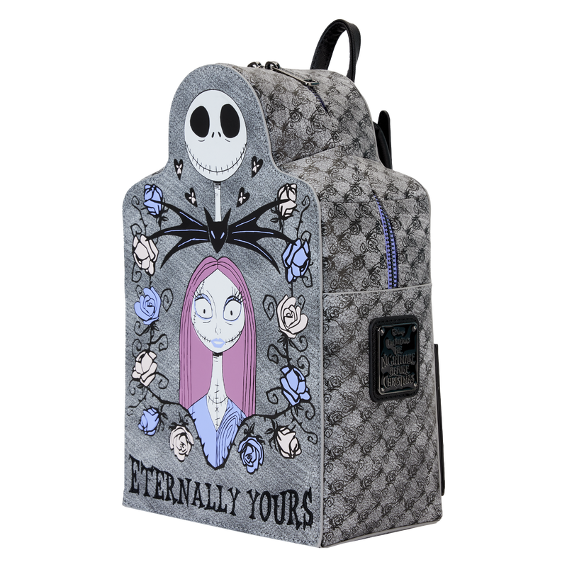 Loungefly Disney Nightmare Before Christmas Jack & Sally Eternally Yours Tombstone Mini Backpack