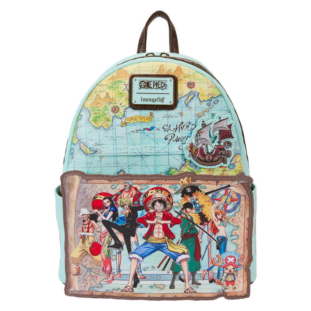 Loungefly One Piece Luffy Gang Map Mini Backpack