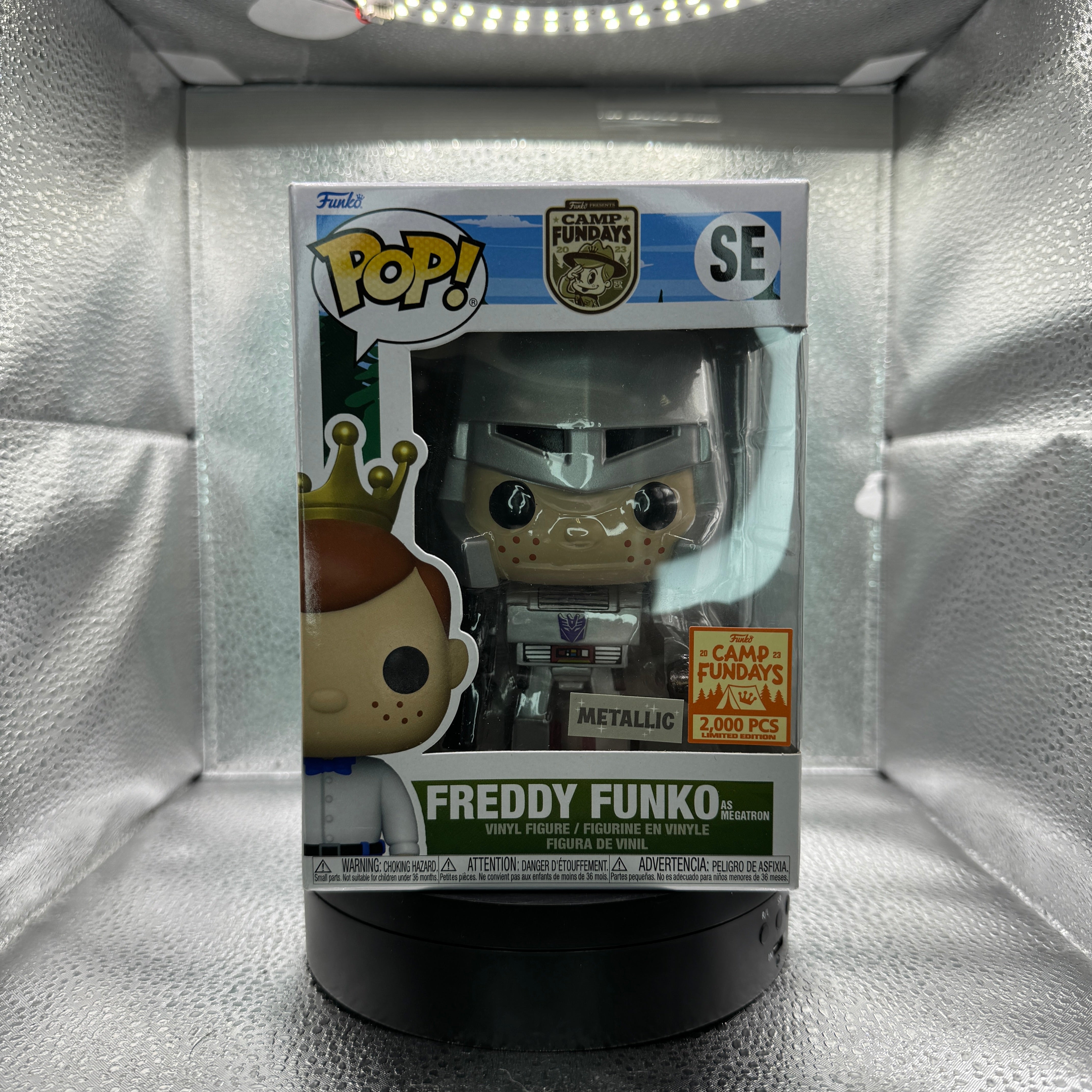 Funko pop freddy funko as Megatron good metallic