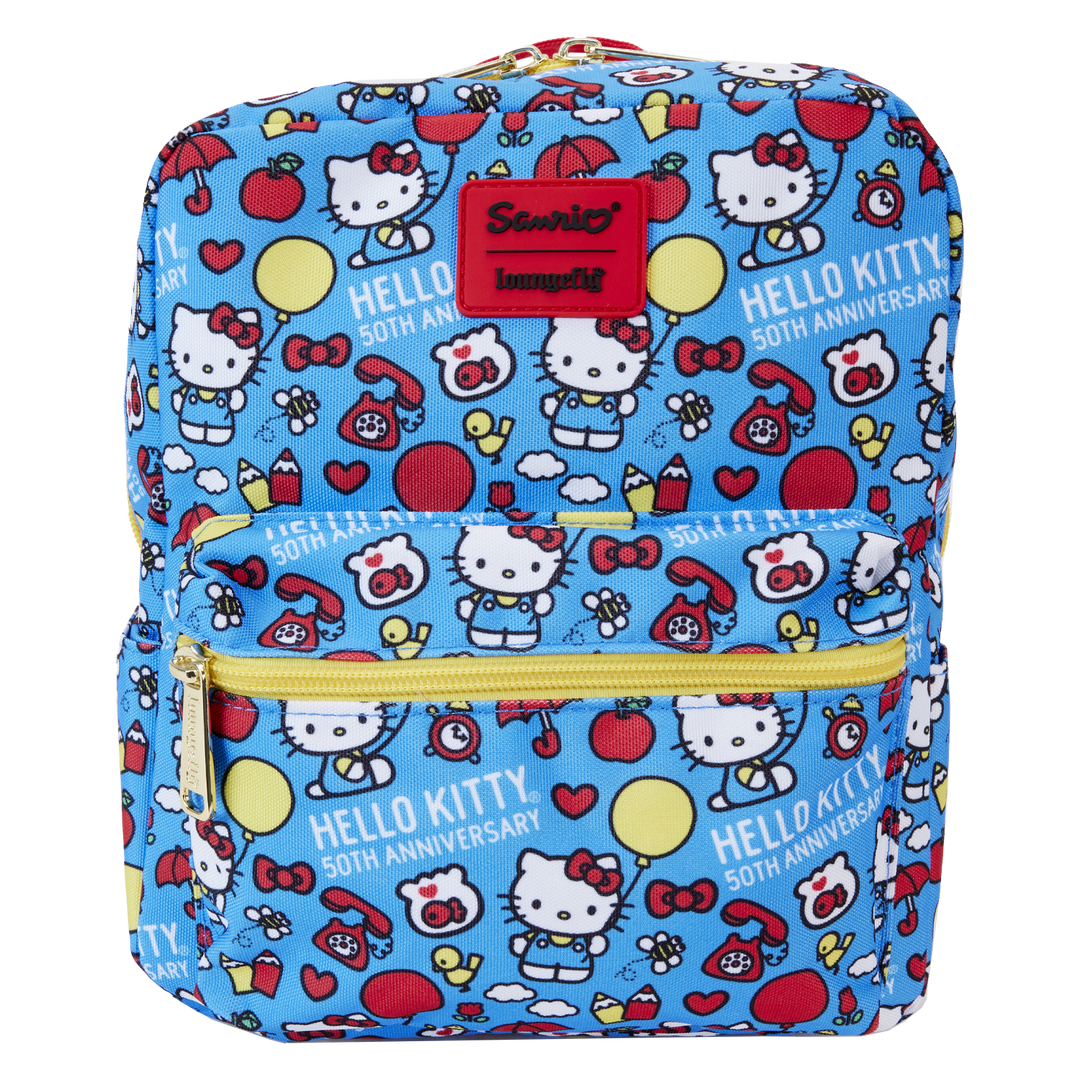 Loungefly Hello Kitty 50th Anniversary Classic AOP Nylon Square Mini B β vRare