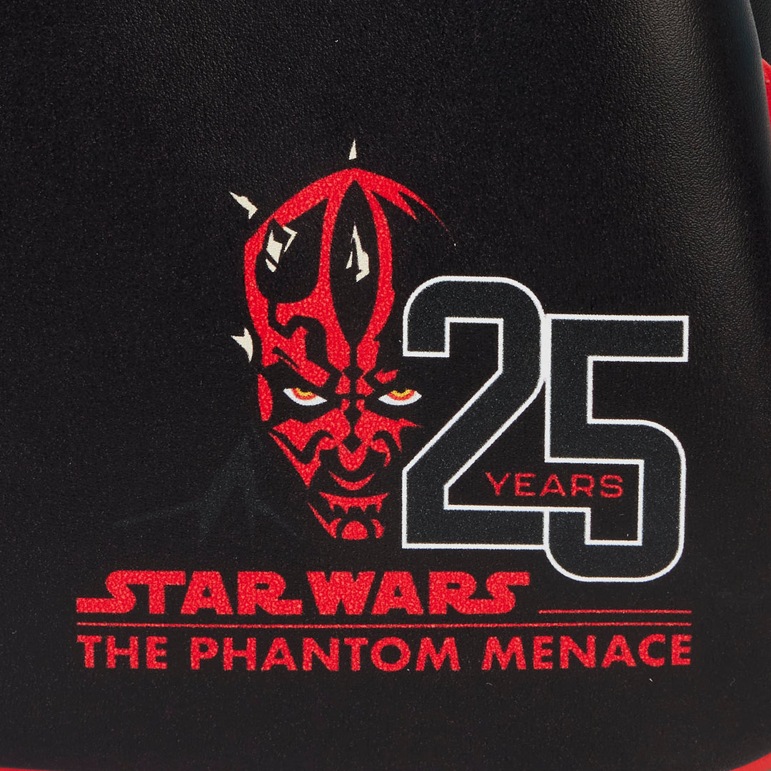 Loungefly Star Wars Phantom Menace 25th Darth Maul Detachable Hood Cosplay Mini Backpack