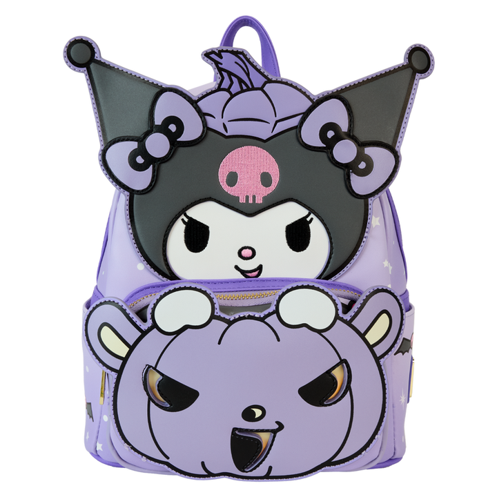 Loungefly Sanrio Kuromi Pumpkin Light Up Glow Mini Backpack