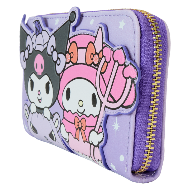 Loungefly Sanrio Kuromi and My Melody Glow Zip Around Wallet