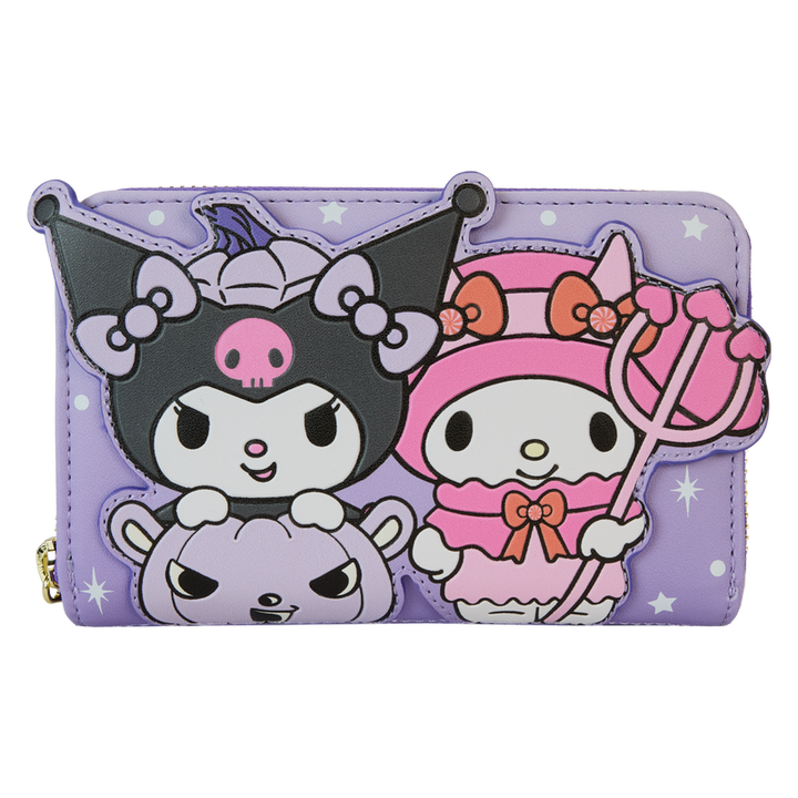 Loungefly Sanrio Kuromi and My Melody Glow Zip Around Wallet