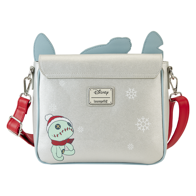 Loungefly Snow Angel Stitch Glitter Crossbody Bag