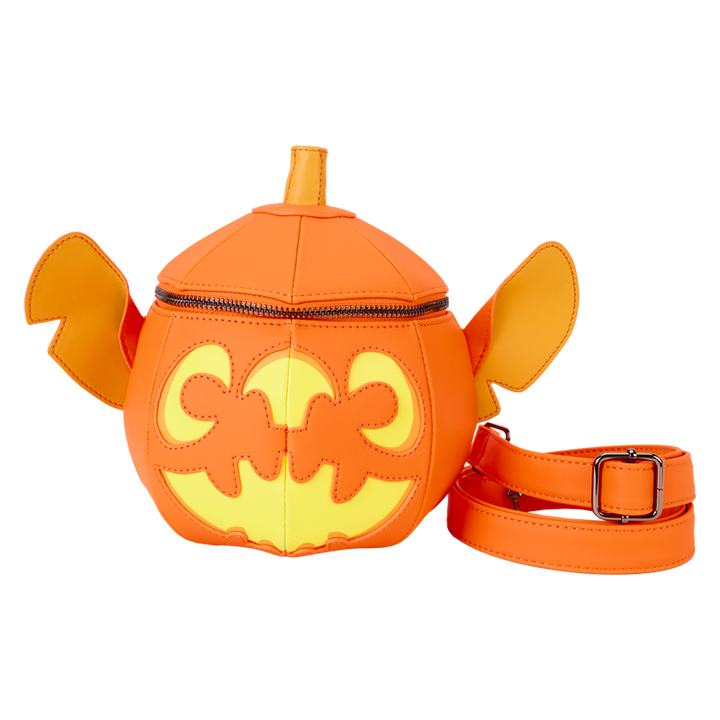 Loungefly Stitch Pumpkin Head Figural Glow Crossbody Bag