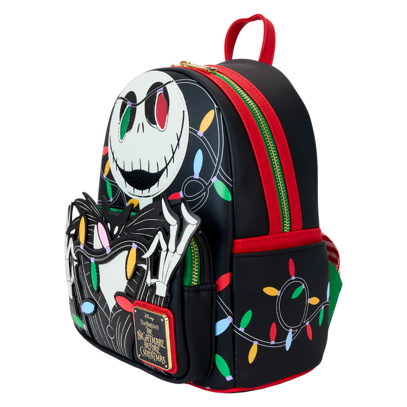 Loungefly The Nightmare Before Christmas Jack Skellington String Light Up Glow Mini Backpack