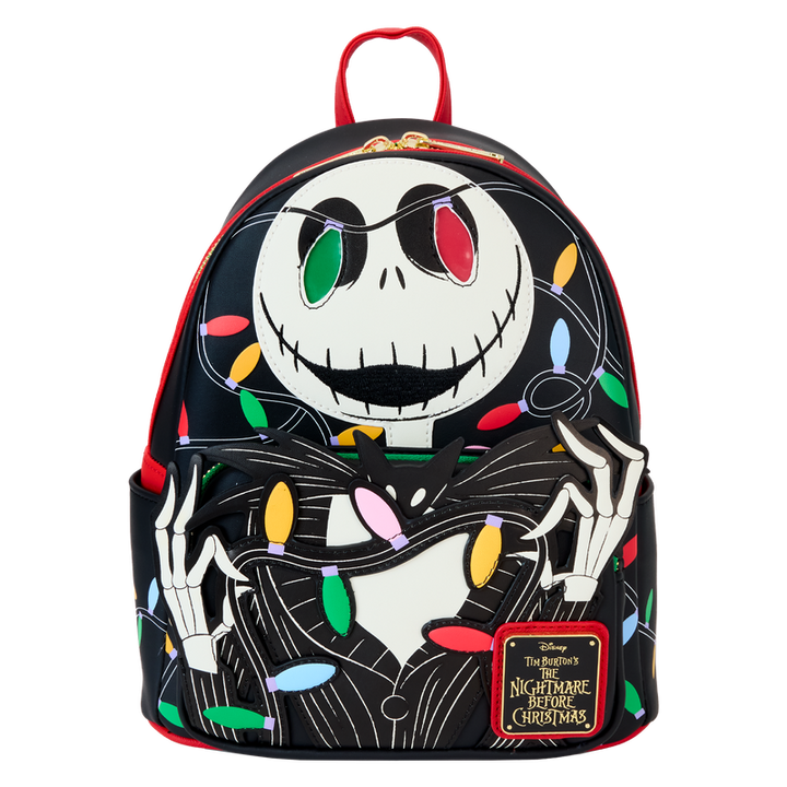 Loungefly The Nightmare Before Christmas Jack Skellington String Light Up Glow Mini Backpack