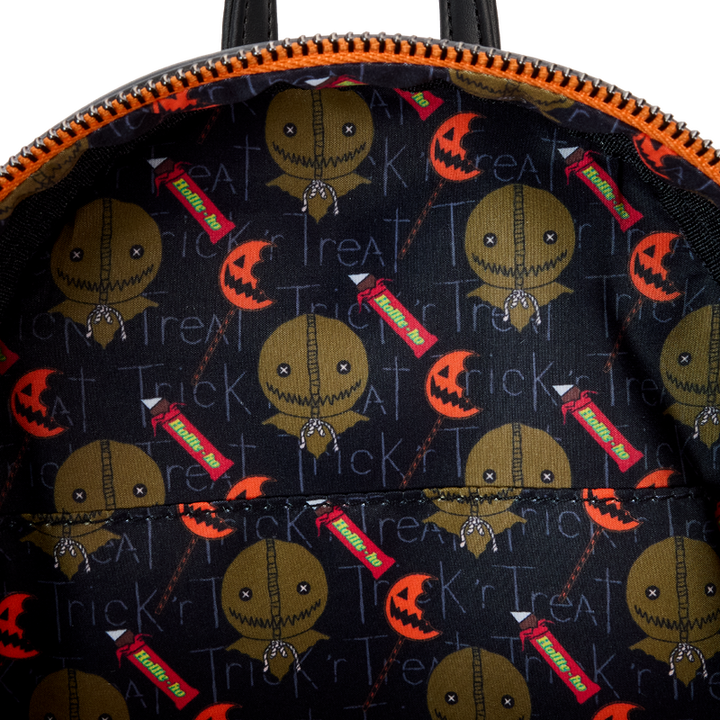 Loungefly Trick R Treat Flaiming Pumpkin Head Sam Light Up Glow Mini Backpack