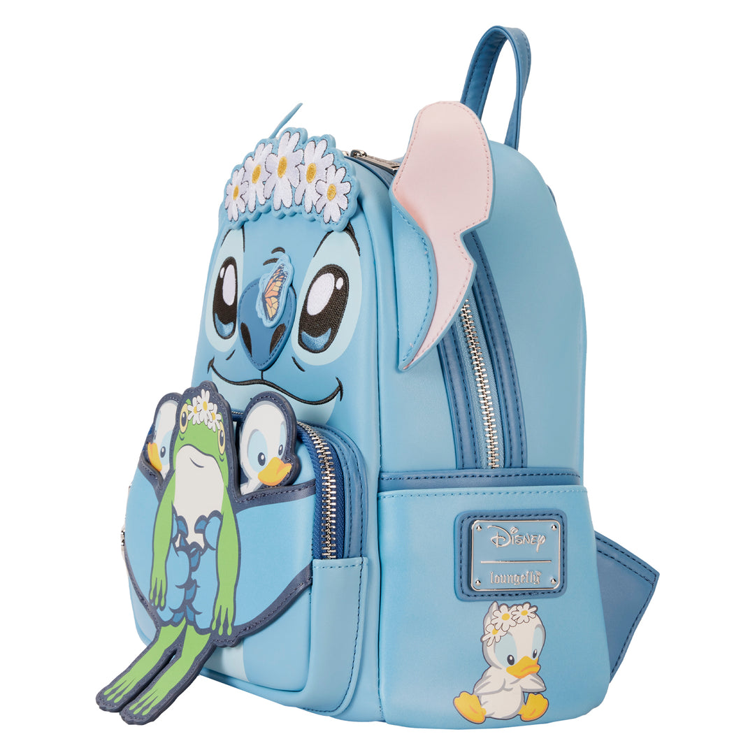disney lilo & stitch elf stitch mini backpack Loungefly Disney Lilo and Stitch Springtime Stitch Cosplay Mini Backpa – vRare