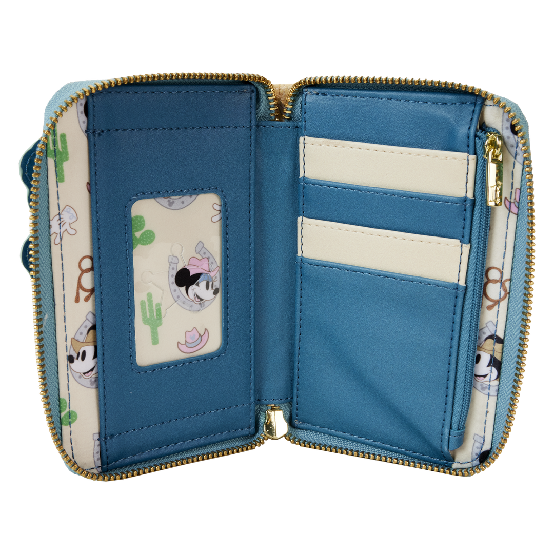Loungefly Disney Western Mickey and Minnie Zip-Around Wallet