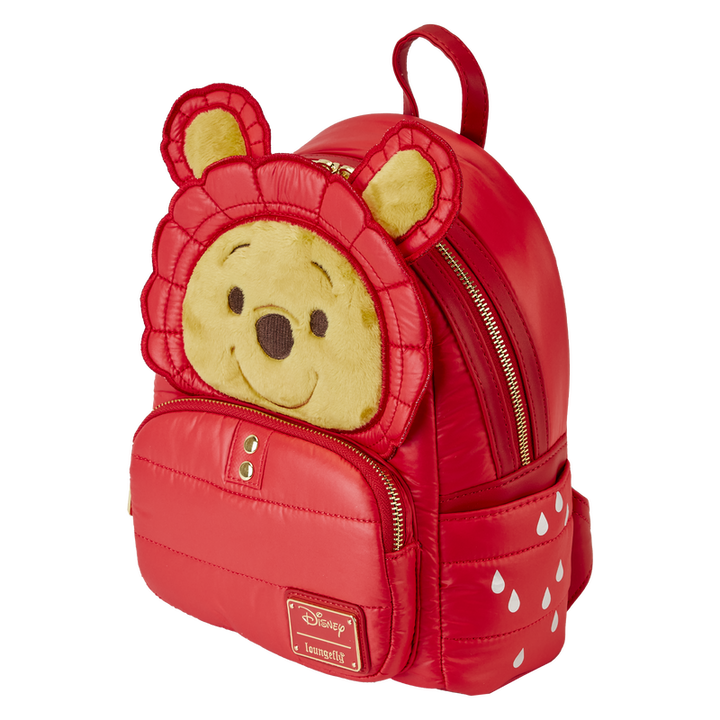 Loungefly Winnie the Pooh Rainy Day Puffer Jacket Cosplay Mini Backpack