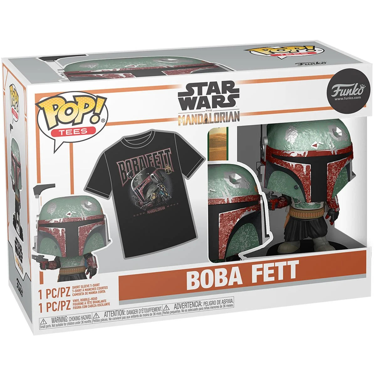 POP Star Wars : Boba Fett (Metallic) Pop and Tee