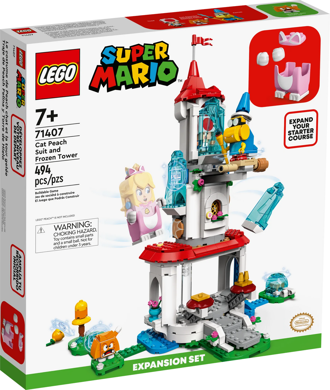LEGO Mario: Cat Peach Suit and Frozen Tower Expansion Set (71407)
