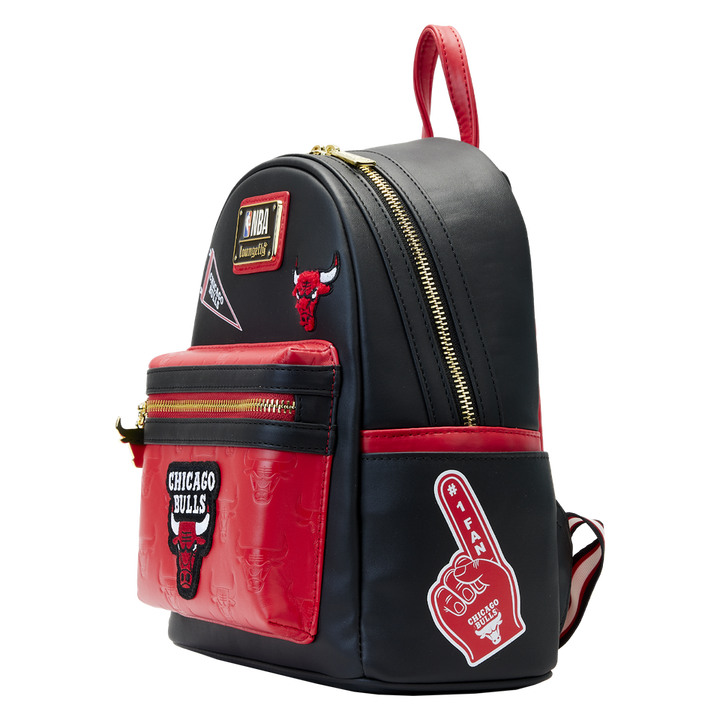 Loungefly NBA Chicago Bulls Patch Icons Mini Backpack