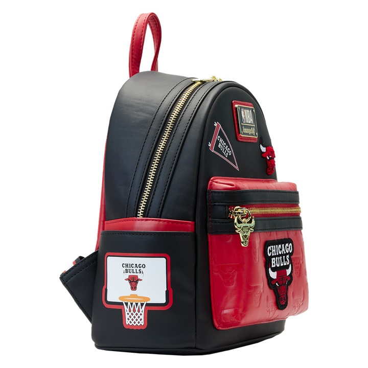 Loungefly NBA Chicago Bulls Patch Icons Mini Backpack