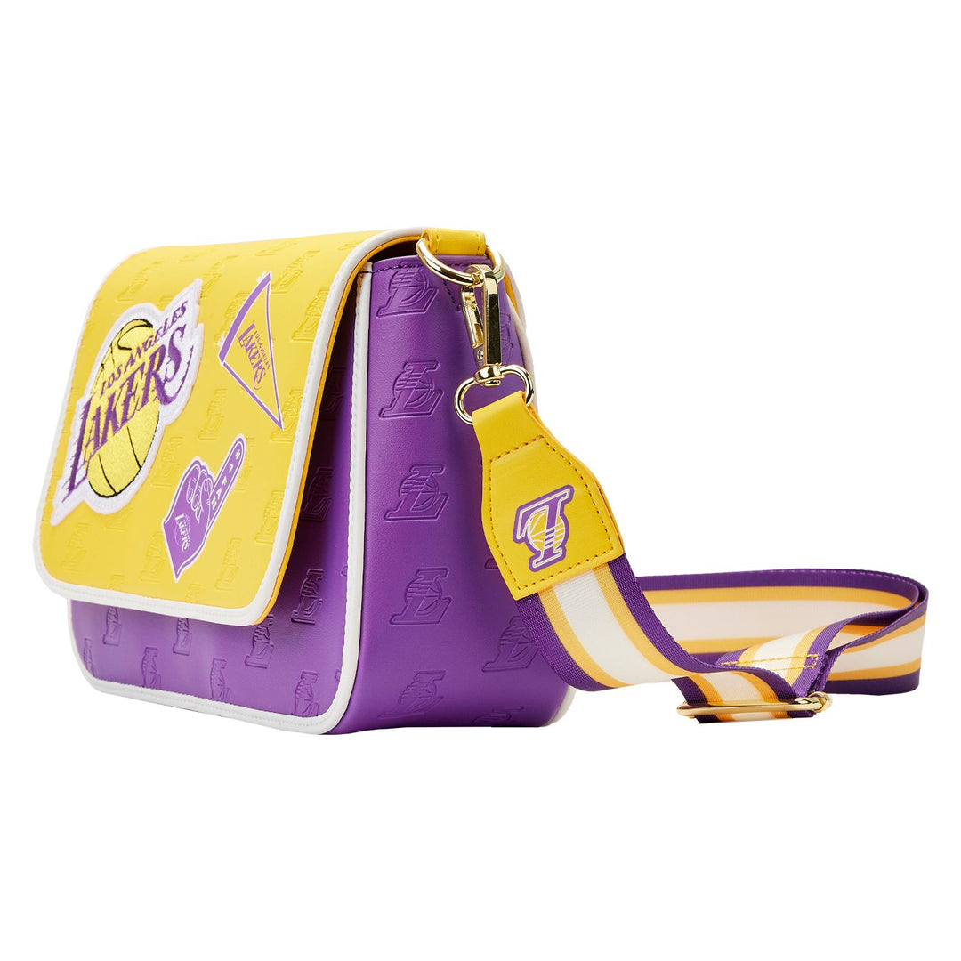Loungefly NBA LA Lakers Patch Icons Cosplay Crossbody Bag