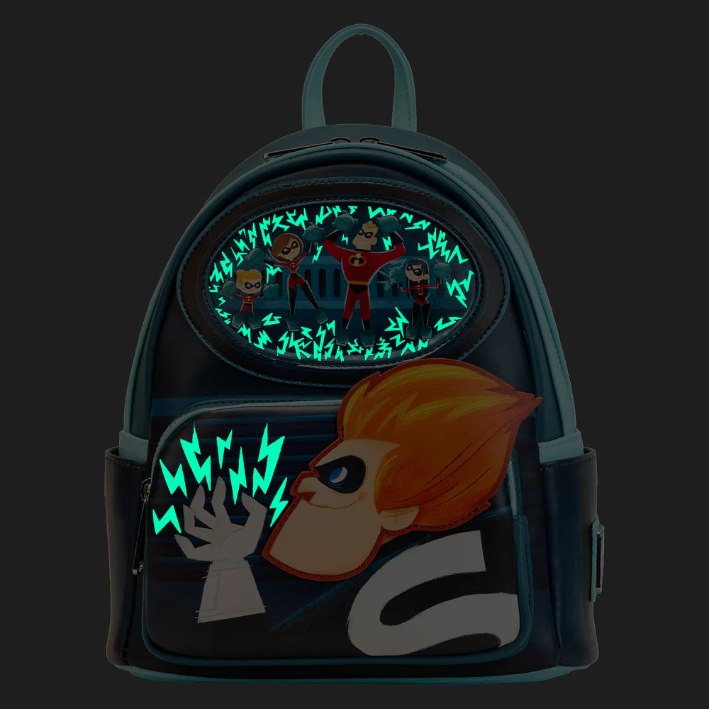disney incredibles mini backpack Loungefly The Incredibles Syndrome Glow Mini Backpack – vRare
