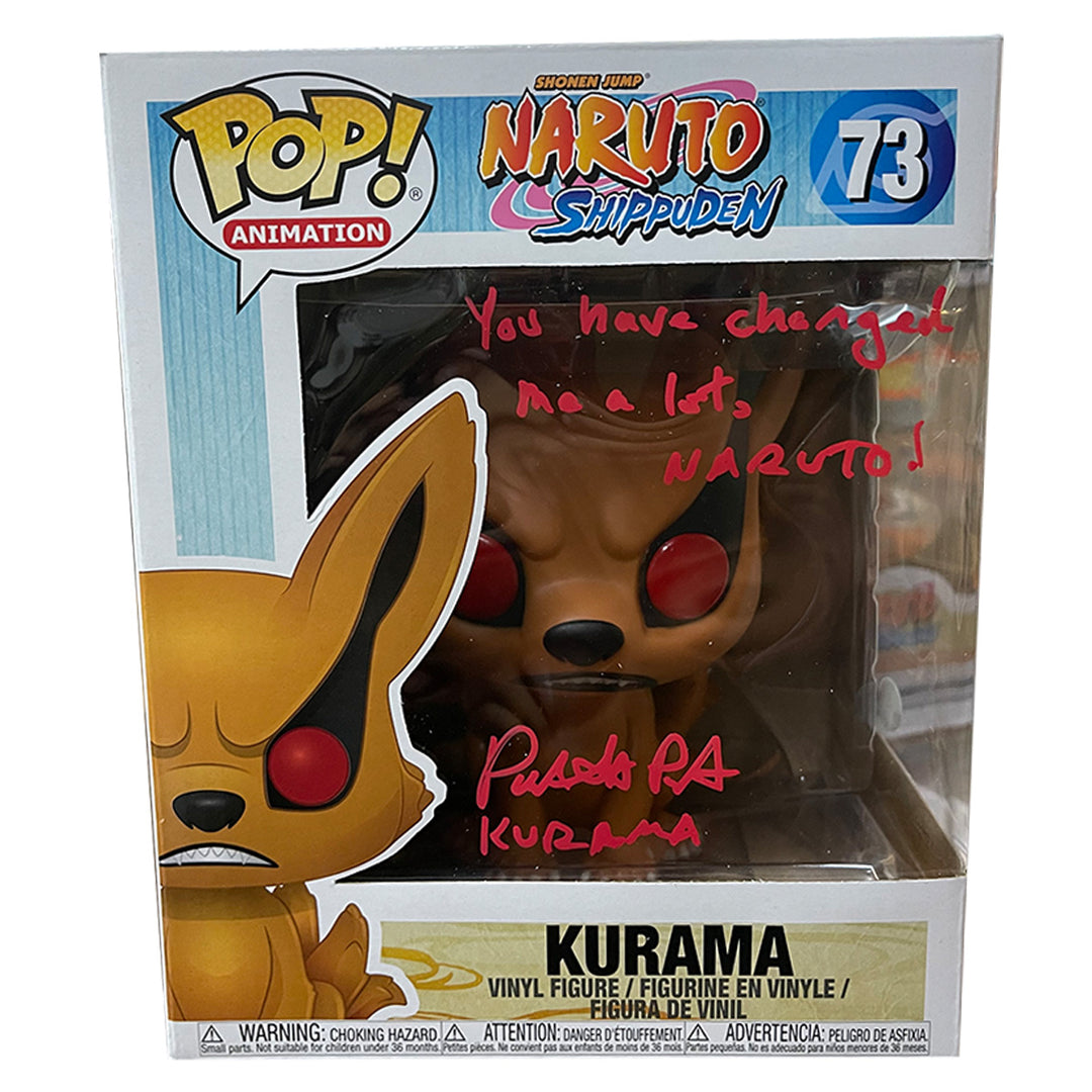 POP Animation: Kurama w/Quote JSA Certified vRare Exclusive Signature Series