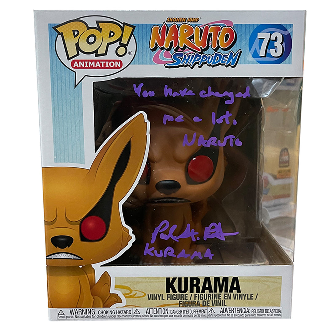 POP Animation: Kurama w/Quote JSA Certified vRare Exclusive Signature Series